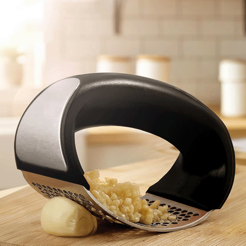 Stainless Steel Garlic Press Rocker Set