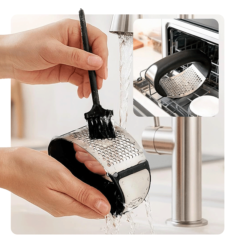 Stainless Steel Garlic Press Rocker Set