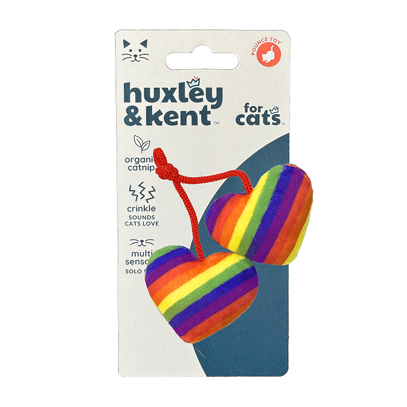 Rainbow Heart Strings Cat Toy