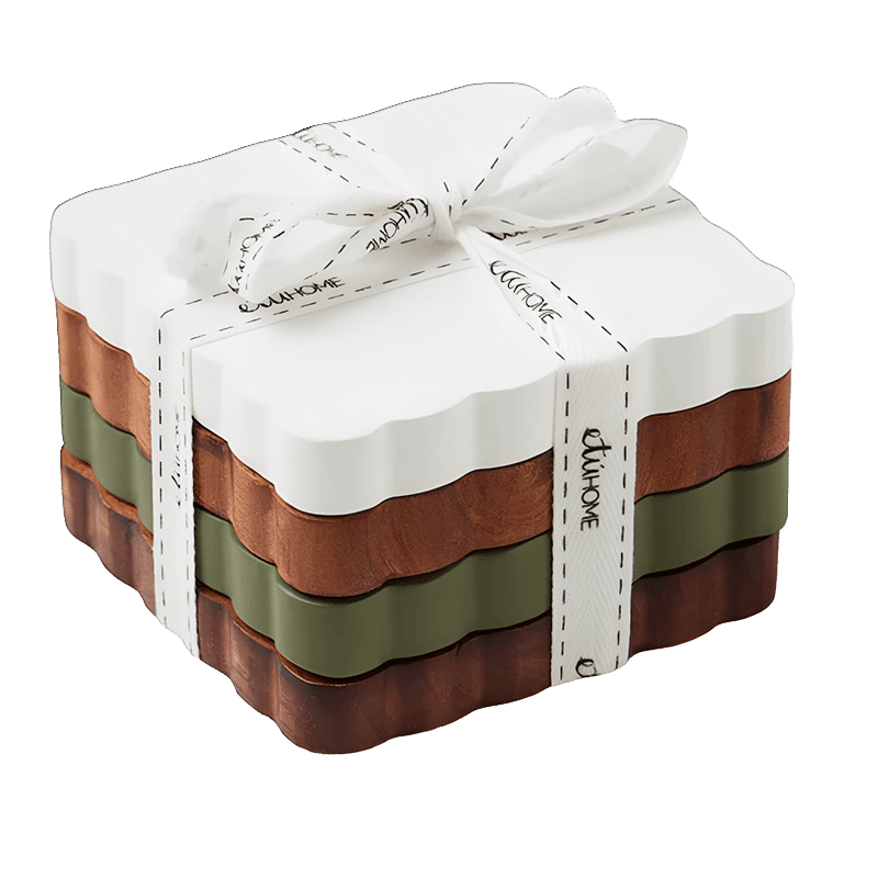 Scalloped Wood Coasters