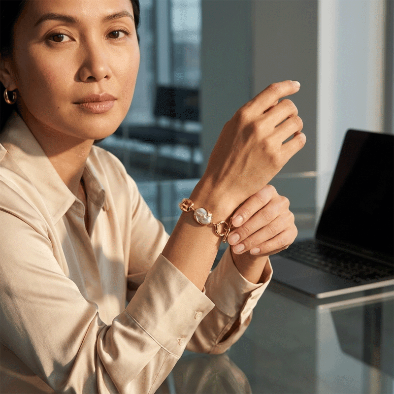 Freshwater Pearl Gold Bracelet