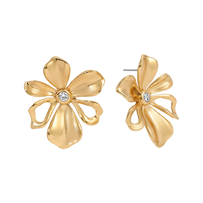 18K Gold Plated Petals Stud Earrings