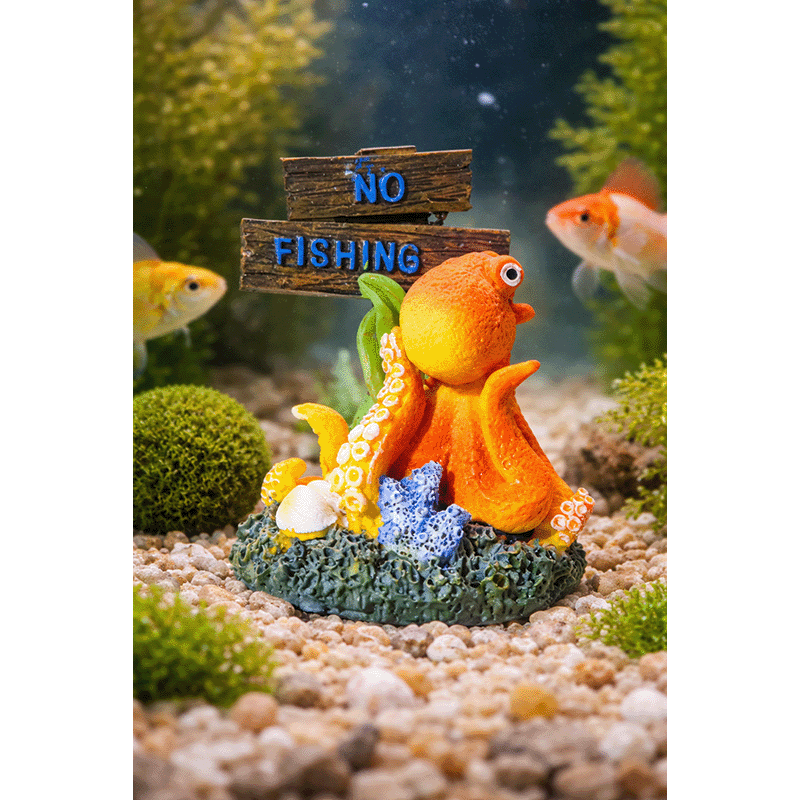 No Fishing Decorative Aquarium Statue