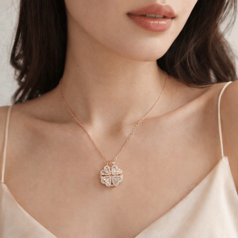 4 Leaf Clover Titanium Necklace