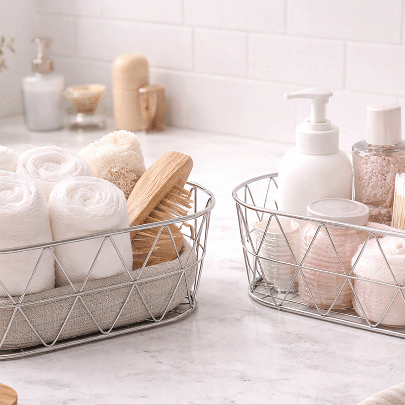 Wire Oval Organization Basket (2 Pack)