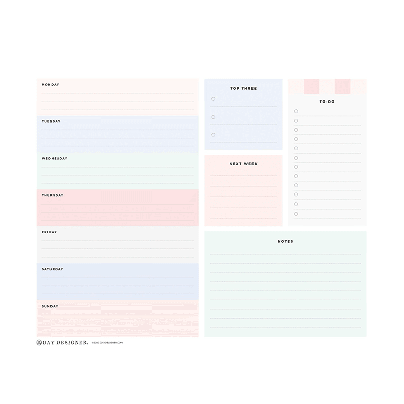 Color Block Planning Pad