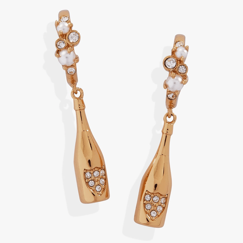Champagne Drop Huggie Earrings