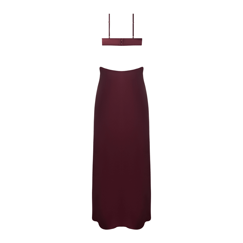 Brigeta Satin Mono Wire Long Gown