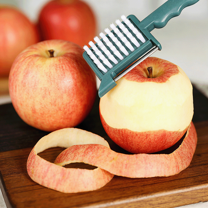 4-in-1 Vegetable Cleaning Brush with Peeler