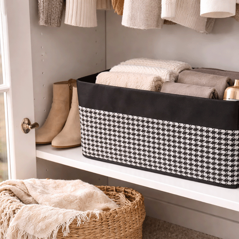 Black & White Foldable Basket