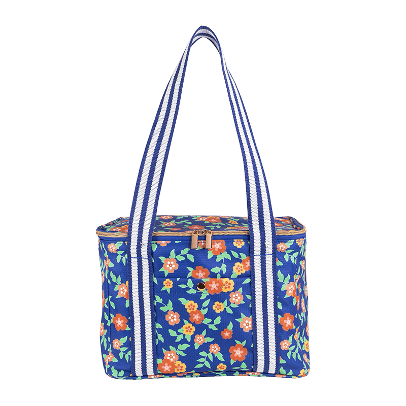 Cooler Bag, Floral Deep Ultramarine