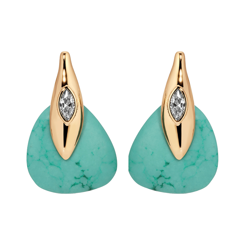 18K Gold Plated Turquoise Solstice Earrings
