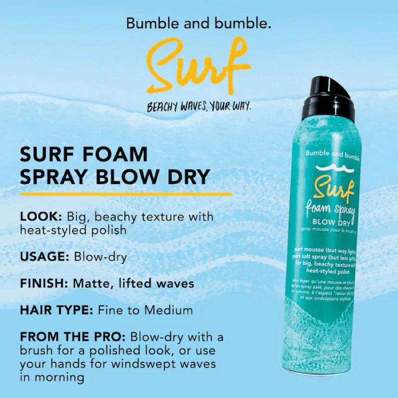Surf Foam Spray Blow Dry Hair Mousse