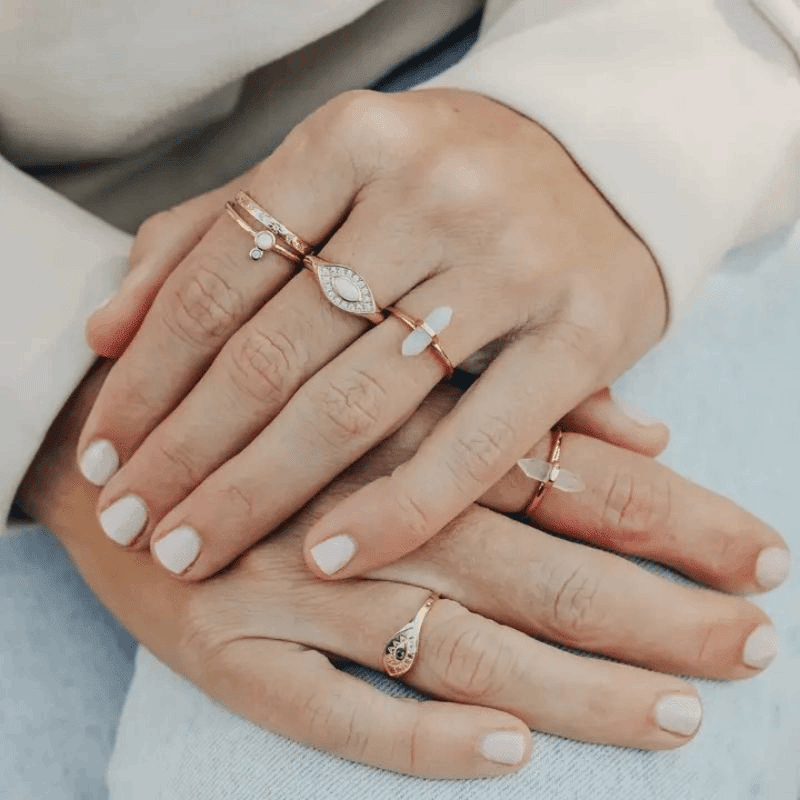 14K Gold Plated Point Ring