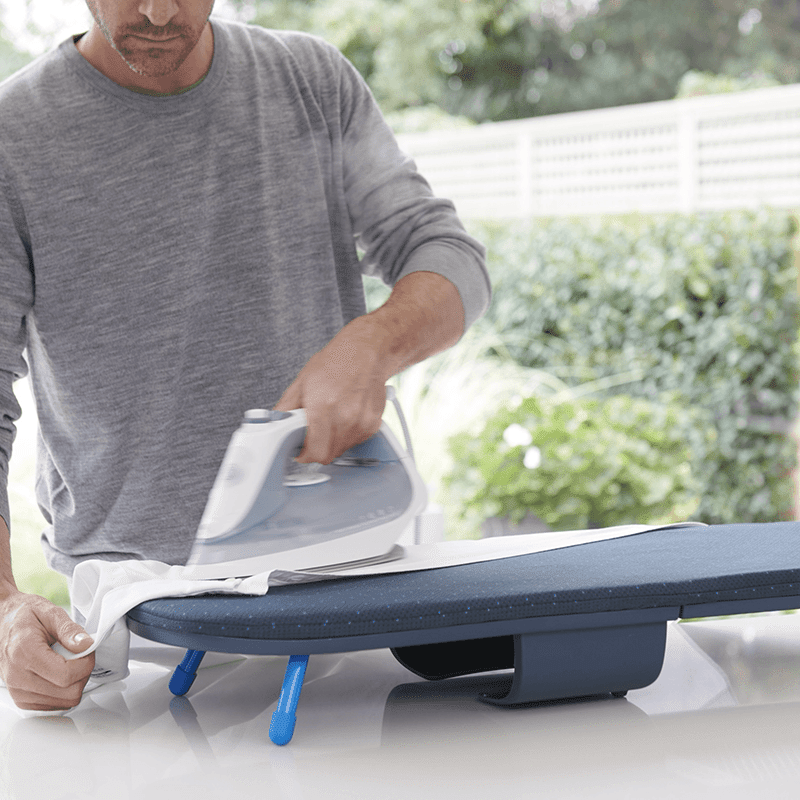Pocket Plus Folding Ironing Board (Black/Blue)