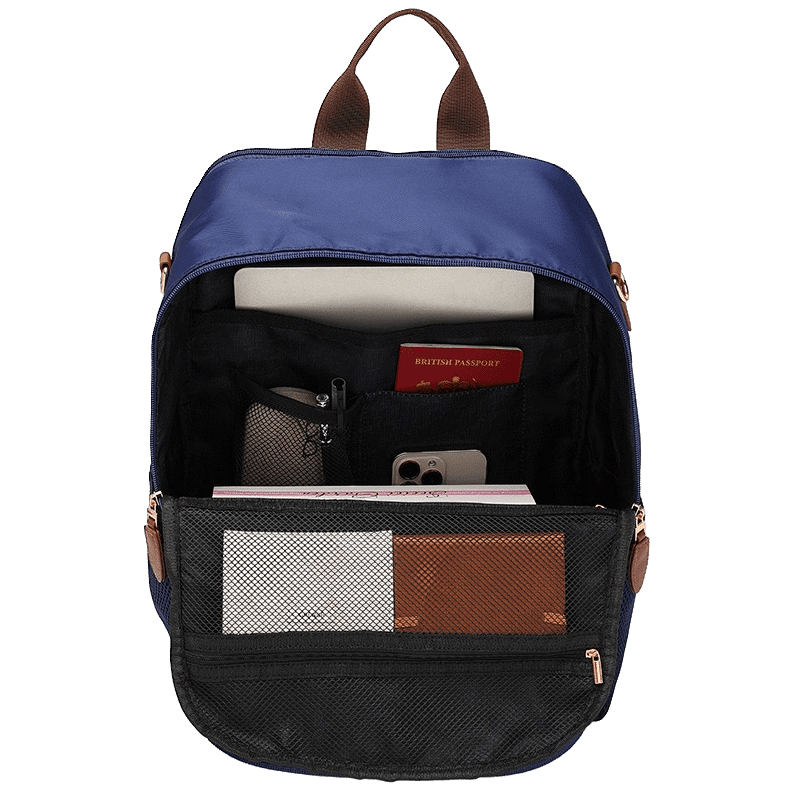 Luxe Journey Twill and Vegan Leather Backpack