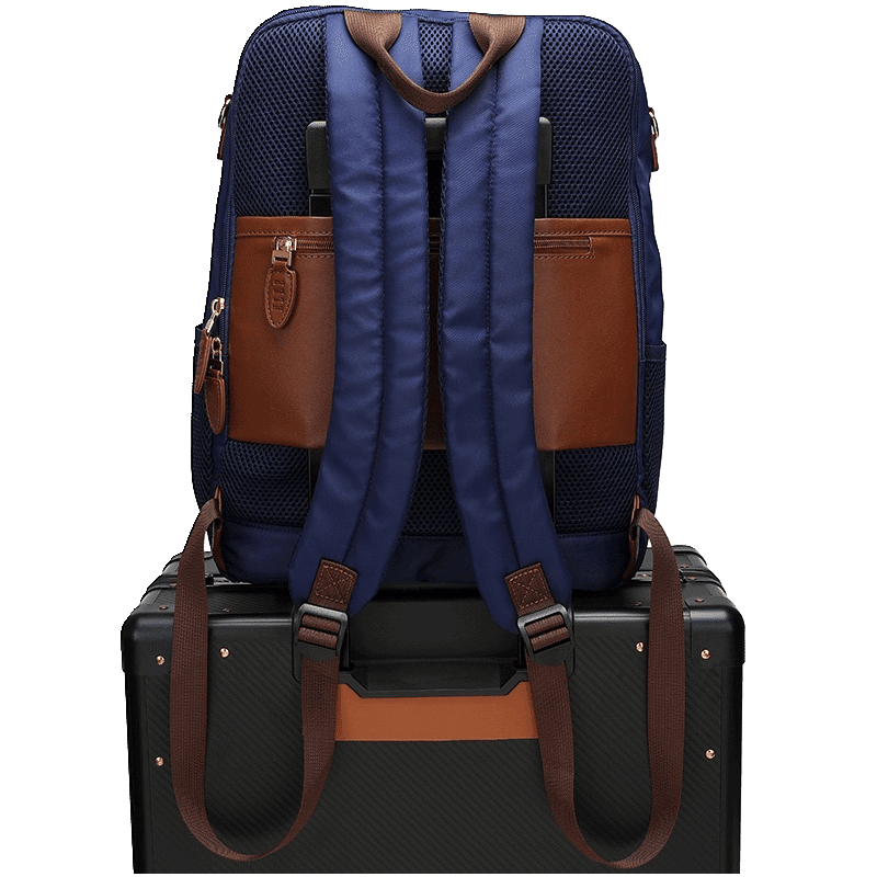 Luxe Journey Twill and Vegan Leather Backpack