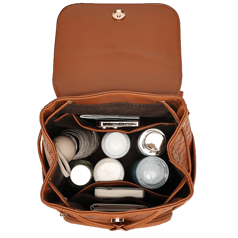 Compass Vegan Leather Monogram Mini Backpack