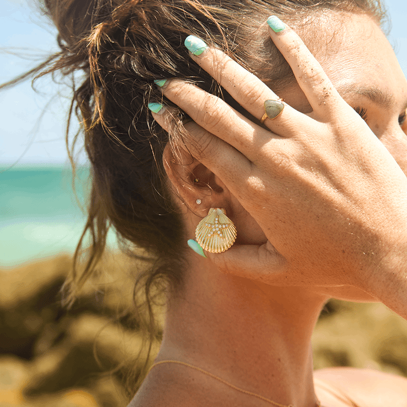Shimmer Shell Earrings