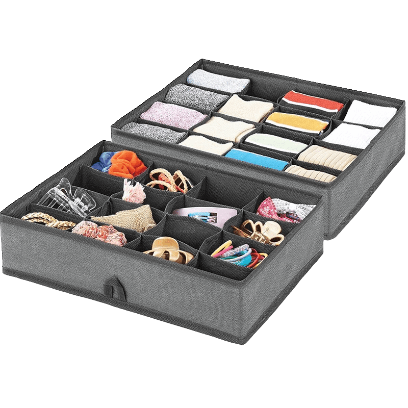 16 Section Drawer Organizer (2 Pack)