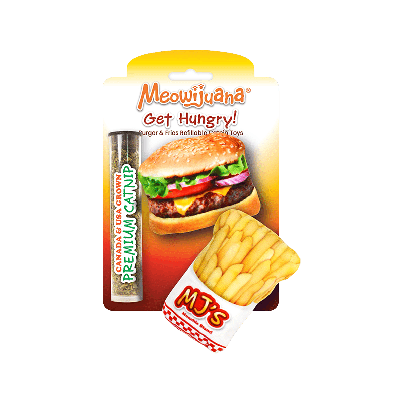 Get Hungry Burger and Fries Catnip Toy 2-Pack