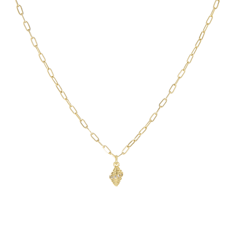 Mini Conch Shell Charm Necklace