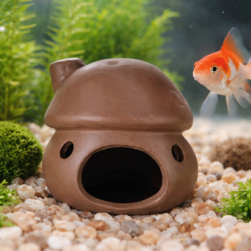 Mushroom House Aquarium Fish Shelter