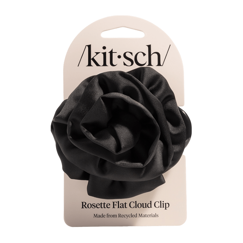 Satin Rosette Medium Flat Cloud Clip