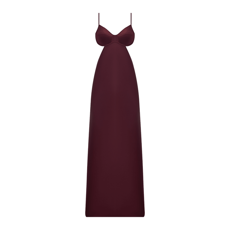 Brigeta Satin Mono Wire Long Gown