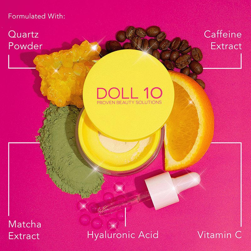 Yellow Brightening Treatment Powder with Double-Ended Powder Brush