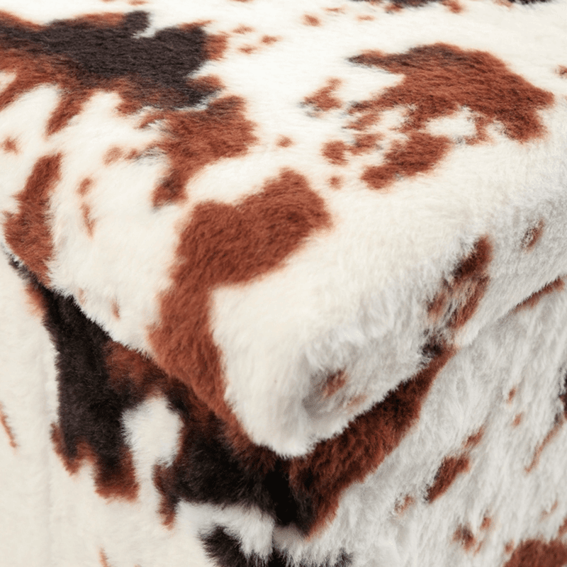 Brown/White Cowhide 3 in 1 Storage Ottoman
