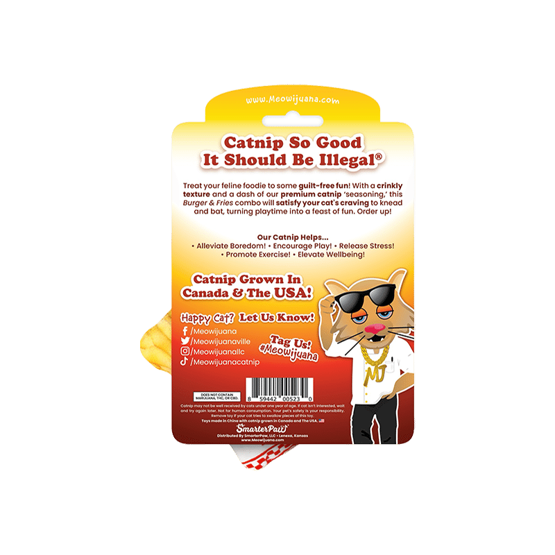 Get Hungry Burger and Fries Catnip Toy 2-Pack