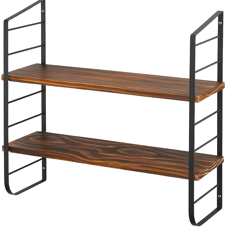 2 Tier Wooden Floating Shelf