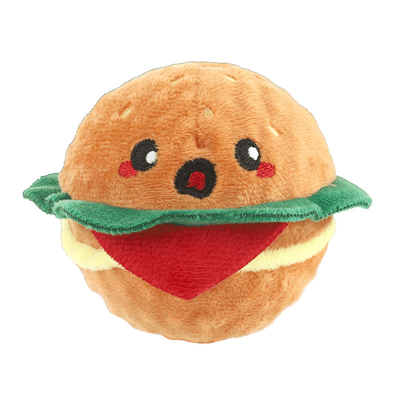 Hamburger Ball Dog Toy