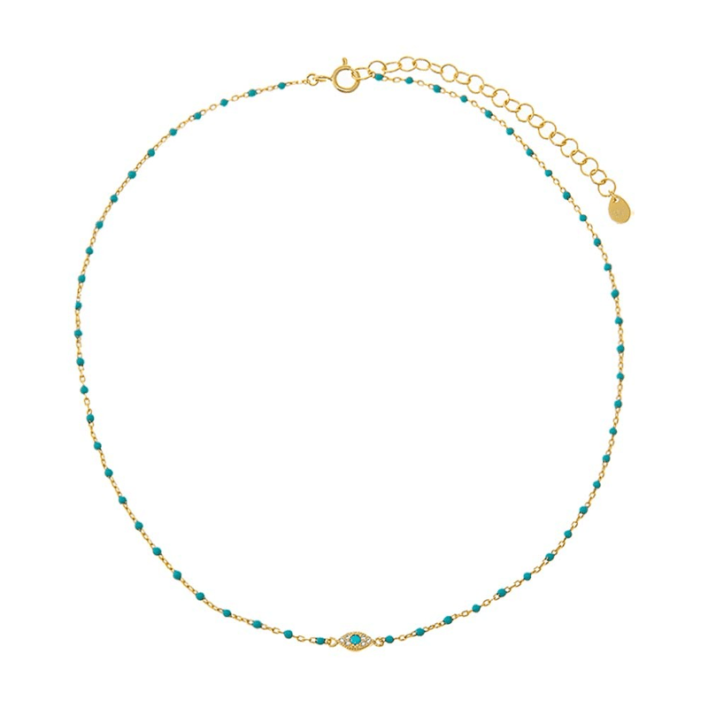 Colored Enamel Evil Eye Choker