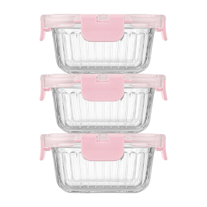 Pink 6pc 20oz Round LockLid Set