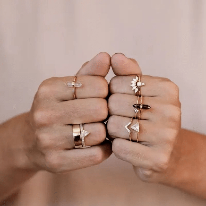14K Gold Plated Point Ring