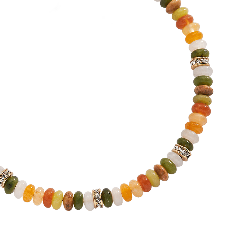 Multi-Color Semi-Precious Beaded Bangle