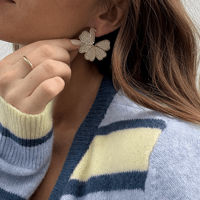 Textured Flower Earrings