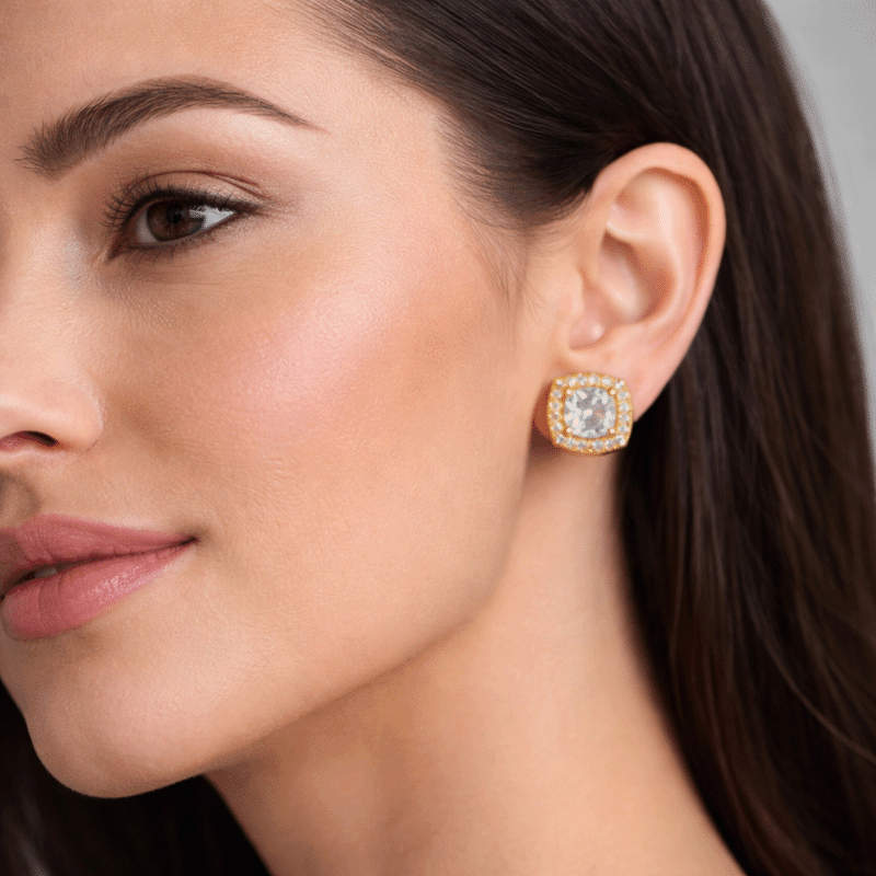 Square Crystal Earrings