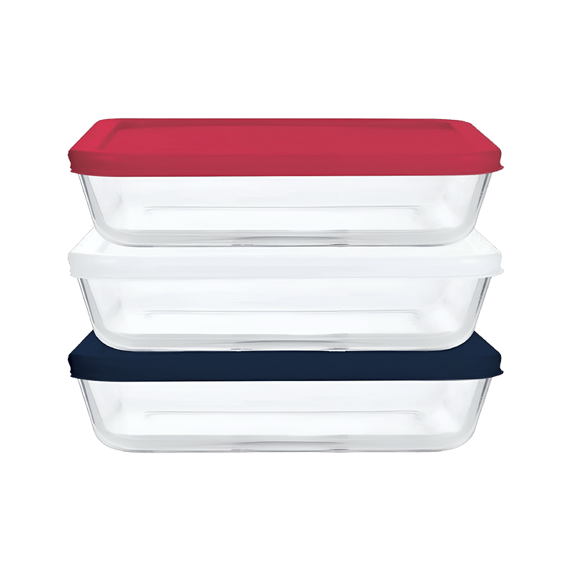 Red White Blue 6pc 24oz Rectangle Set