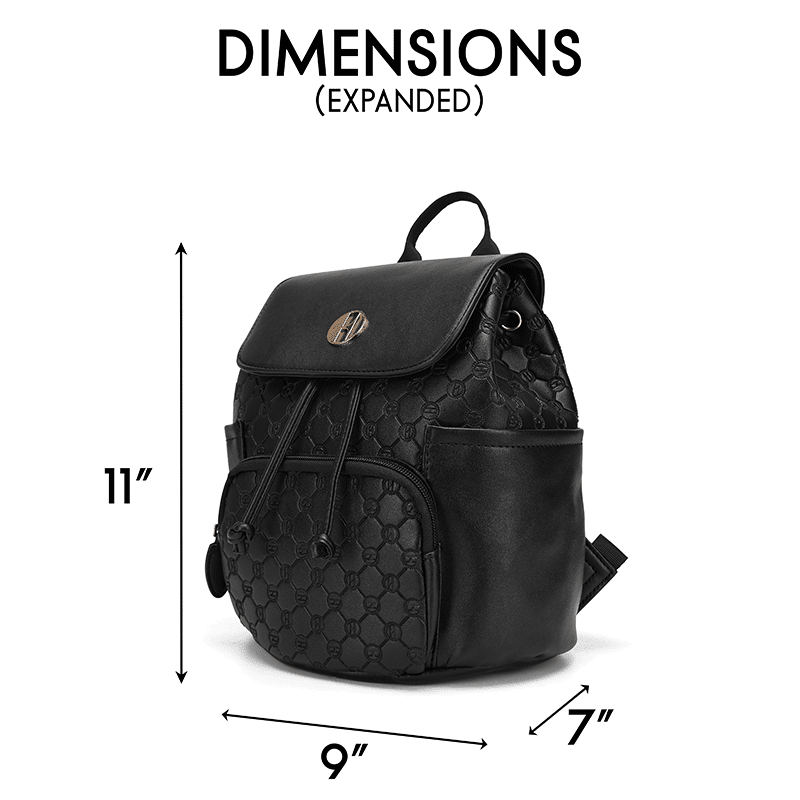 Compass Vegan Leather Monogram Mini Backpack