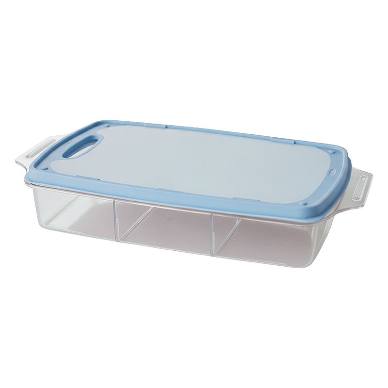 Blue 118oz Snack Box with Cutting Board
