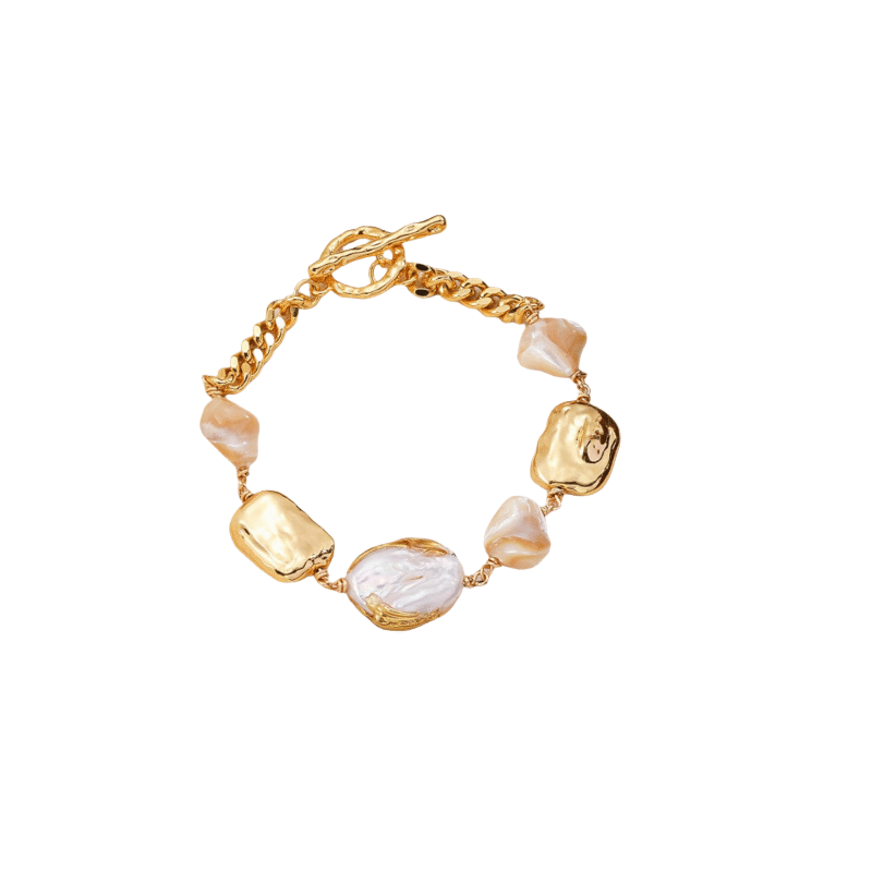 Freshwater Pearl Gold Bracelet