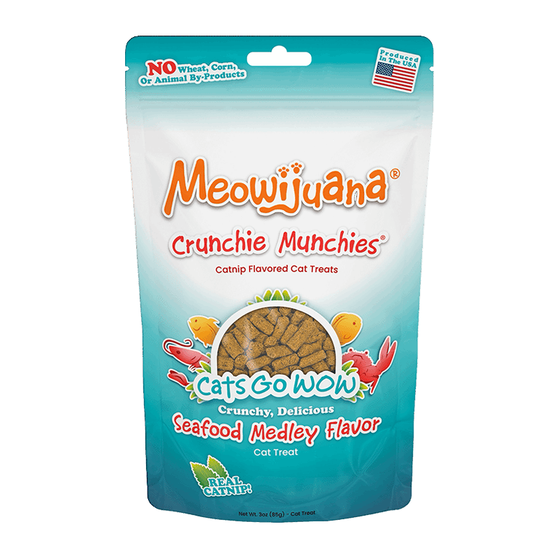Crunchie Munchies Seafood and Catnip Flavor Cat Treats (BUNDLE ONLY)