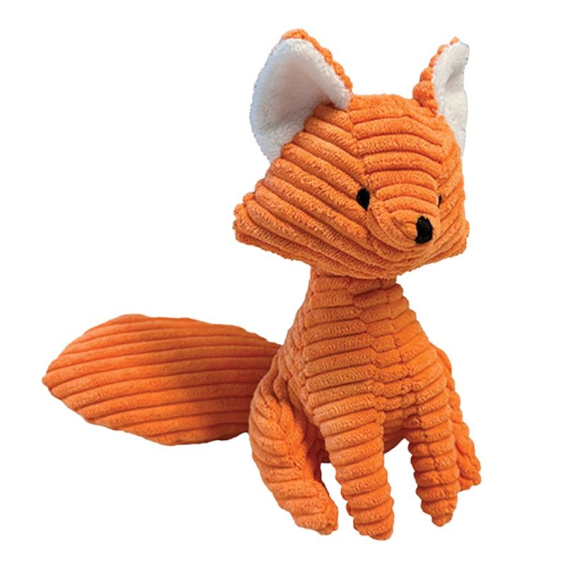Corduroy Cuties Fox Plush Dog Toy