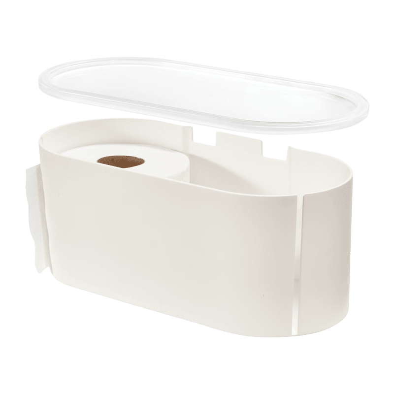 Adhesive Bathroom Storage Bin with Lid