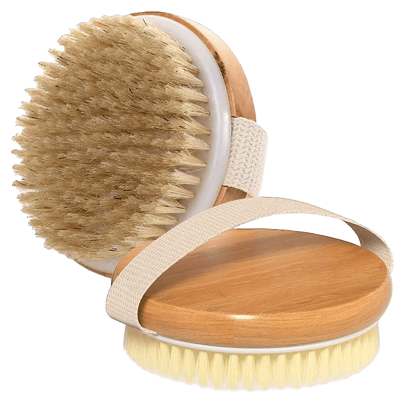 Natural Bristle Exfoliating Body Brush (2 Pack)