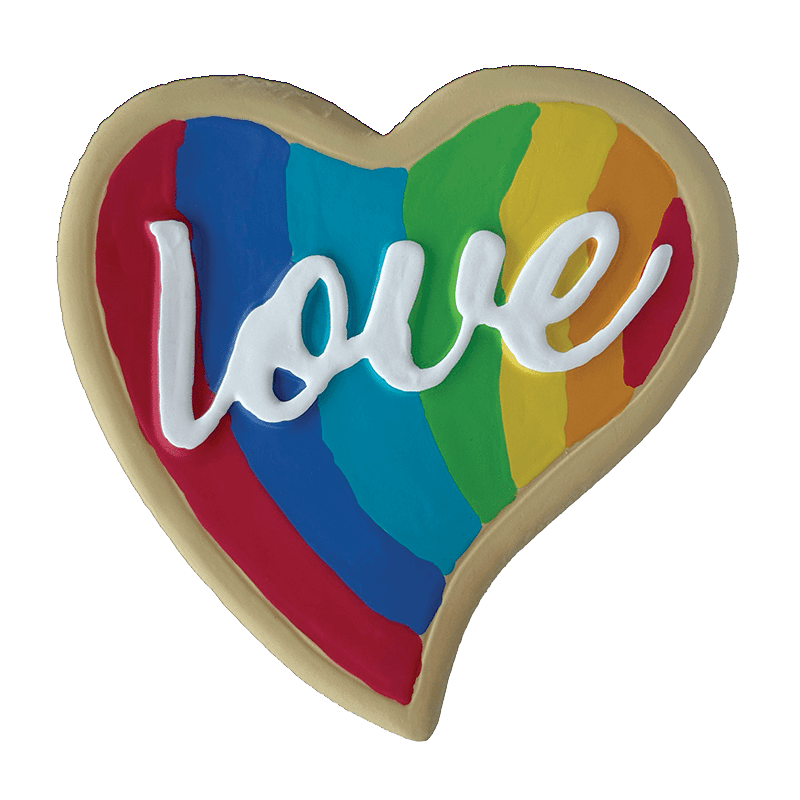 One Love Latex Sugar Cookie Dog Toy