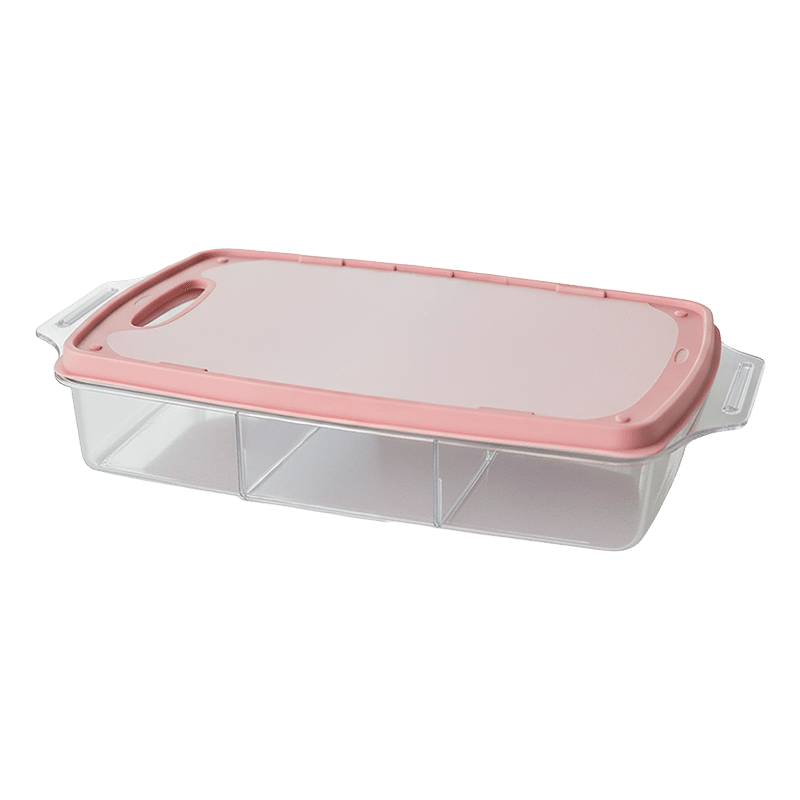 Pink 118oz Snack Box with Cutting Board